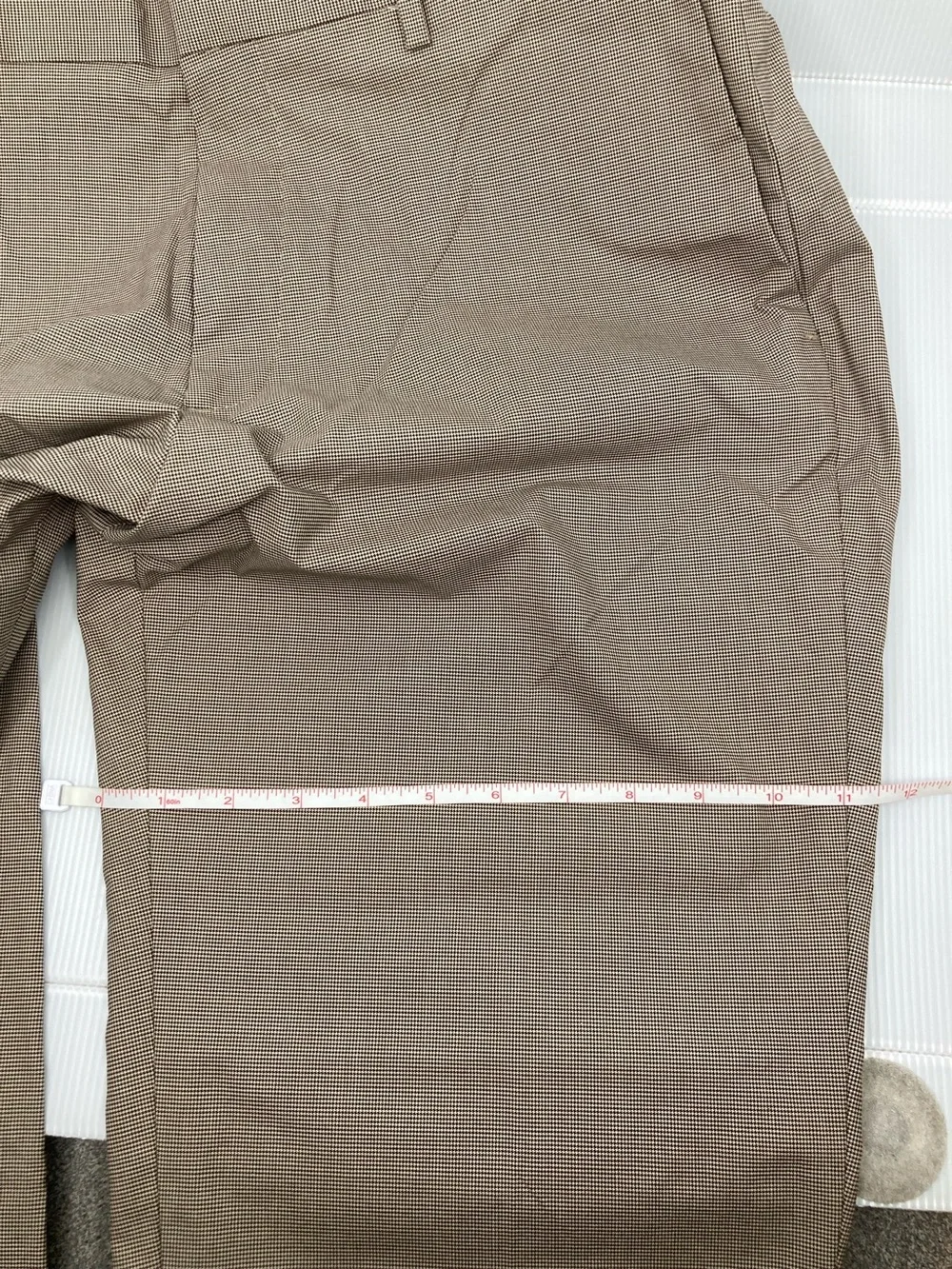 NWT Banana Republic Slim Fit Cotton Chino Pants Micro Plaid S546